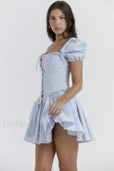 Maribel Broderie Stylish Corset Mini Dress