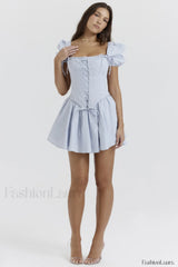 Maribel Broderie Stylish Corset Mini Dress