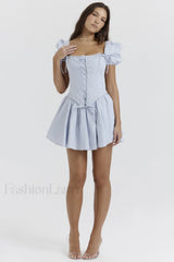Maribel Broderie Stylish Corset Mini Dress