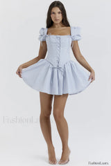 Maribel Broderie Stylish Corset Mini Dress