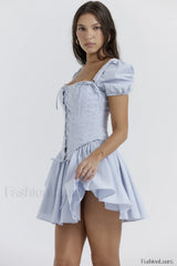 Maribel Broderie Stylish Corset Mini Dress