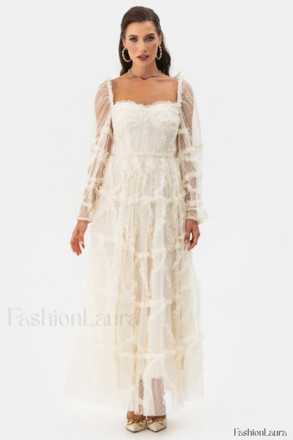 Maryam Sweetheart Stylish Belted Maxi Dress