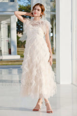 Maxine Floral Embroidery Charming Sleeveless Maxi Dress