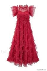 Maxine Floral Embroidery Charming Sleeveless Maxi Dress