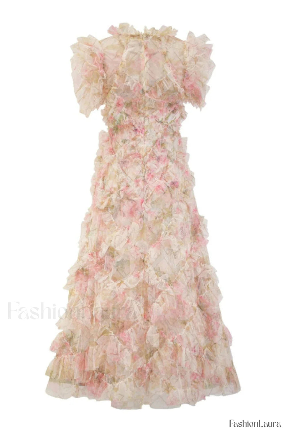 Maxine Floral Embroidery Charming Sleeveless Maxi Dress