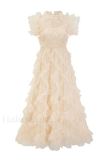 Maxine Floral Embroidery Charming Sleeveless Maxi Dress