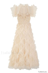 Maxine Floral Embroidery Charming Sleeveless Maxi Dress