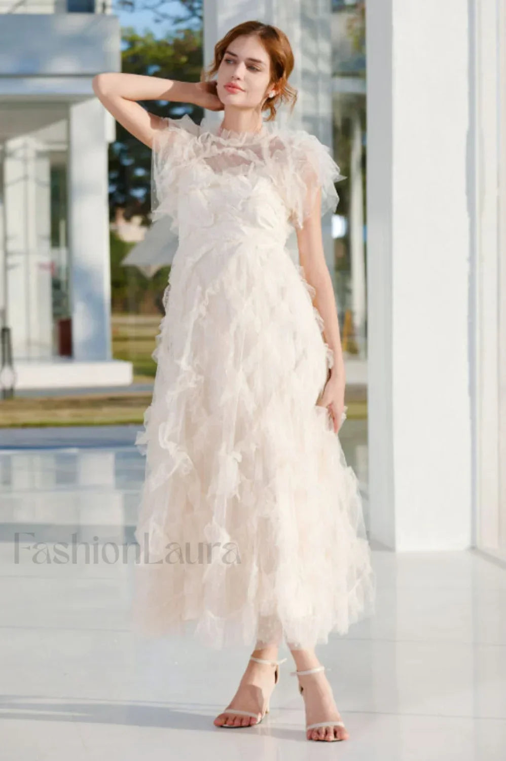 Maxine Floral Embroidery Charming Sleeveless Maxi Dress