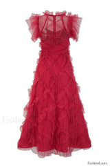 Maxine Floral Embroidery Charming Sleeveless Maxi Dress