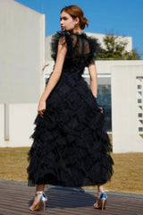 Maxine Floral Embroidery Charming Sleeveless Maxi Dress