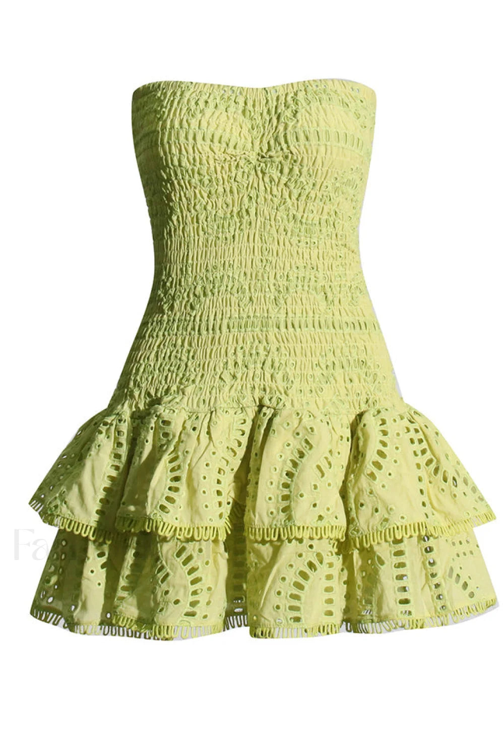 Megan Elegant Short Dress S / Lime Samoa