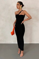Melina Elegant Maxi Dress S / Black
