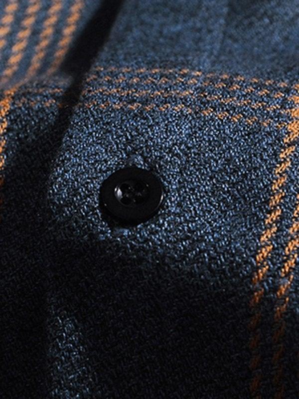 Men’s Checkered Long Sleeve Button Shirt Shirts
