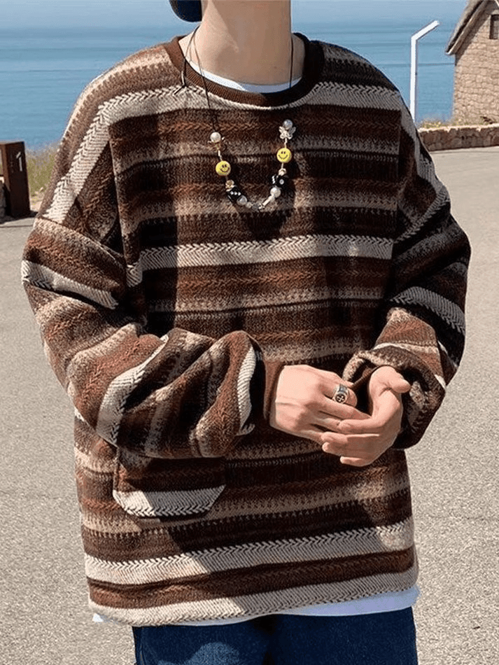 Men’s Pocket Striped Knit Sweater Sweaters