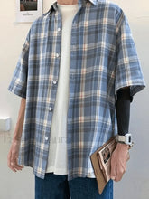 Men’s Checkered Print Shirt Blue / M Shirts