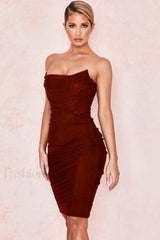 Mesh Strapless Stylish Corset Dress