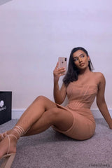 Mesh Strapless Stylish Corset Dress