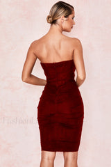 Mesh Strapless Stylish Corset Dress