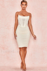 Mesh Strapless Stylish Corset Dress