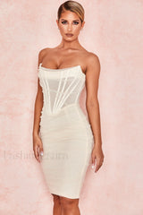 Mesh Strapless Stylish Corset Dress