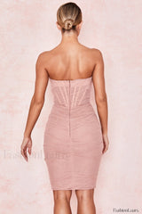 Mesh Strapless Stylish Corset Dress