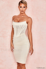 Mesh Strapless Stylish Corset Dress