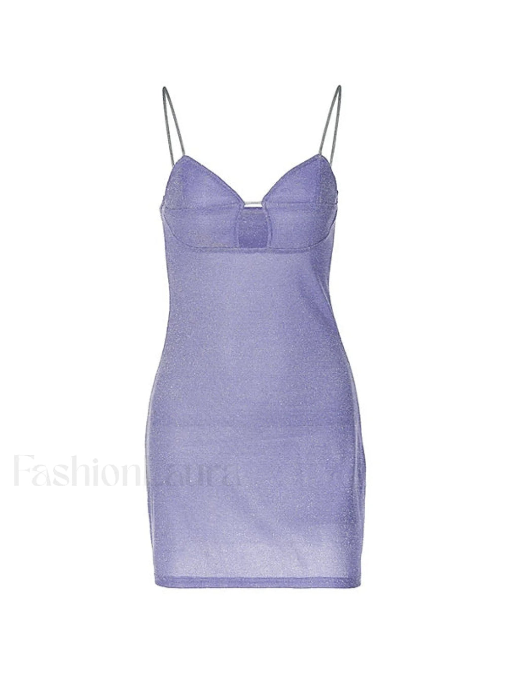 Metallic Cutout Slip Mini Dress Mini Dresses