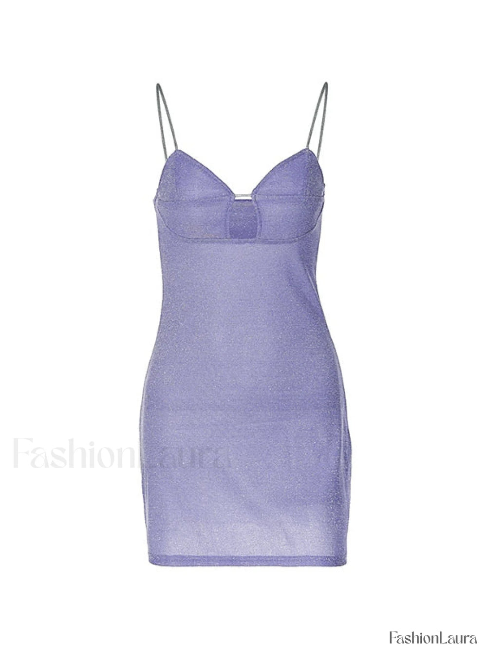 Metallic Cutout Slip Mini Dress Mini Dresses