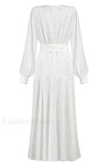 Michele Satin Stylish Formal Maxi Dress