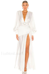 Michele Satin Stylish Formal Maxi Dress