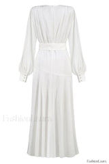 Michele Satin Stylish Formal Maxi Dress