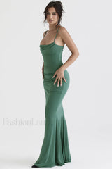 Milena Elegant Herringbone Dress