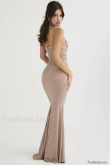 Milena Elegant Herringbone Dress