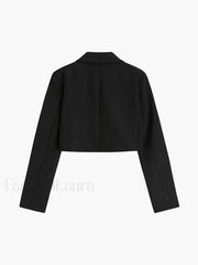 Mind My Graceful Business Crop Blazer Blazers