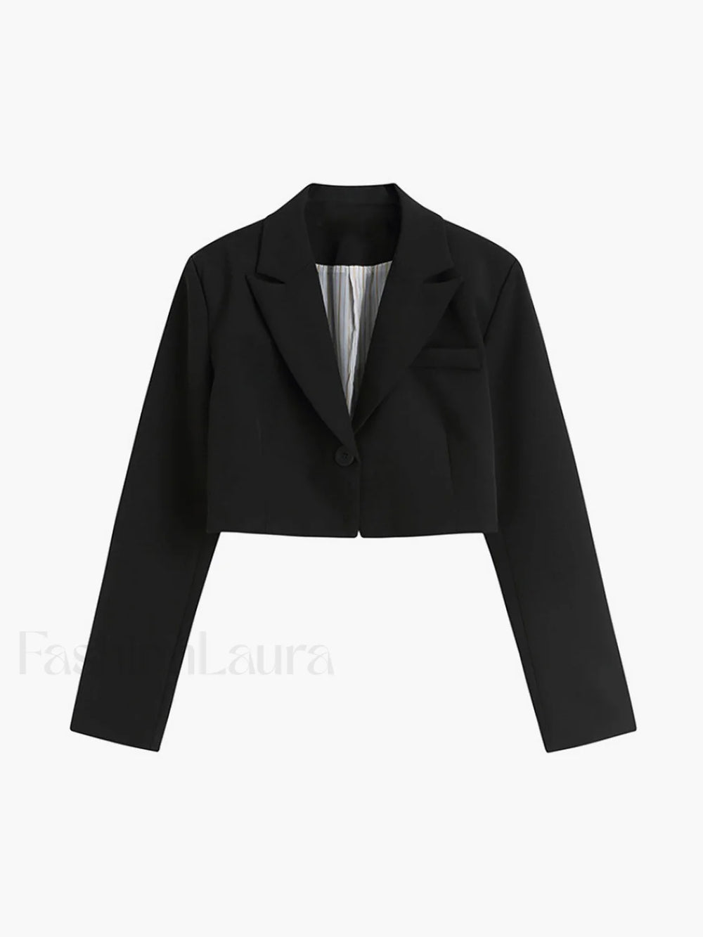 Mind My Graceful Business Crop Blazer Blazers
