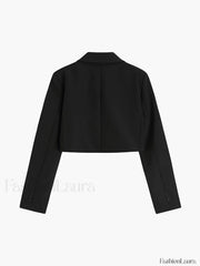 Mind My Graceful Business Crop Blazer Blazers