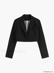 Mind My Graceful Business Crop Blazer Blazers