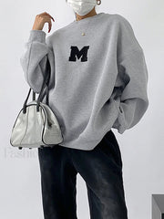 Minimalism Charming Oversized Sweatshirt Grey / XS Sweatshirts