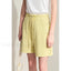 Minimalism Women Denim Casual Loose Retro Straight Short lemon yellow / S
