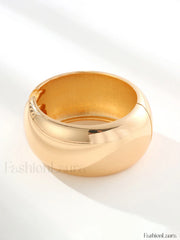 Minimalist Open Graceful Wide Bracelet Gold / One Size Bracelets