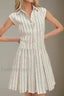 Minimalist Slimming Sleeveless Button Front Work Dress Apricot / S