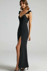 More Than This Charming Ruffle Strap Maxi Dress