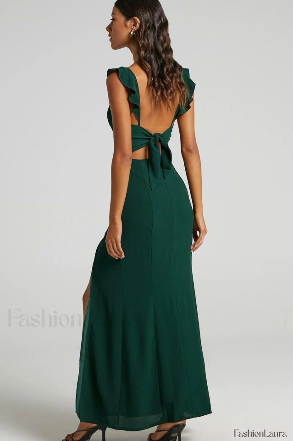 More Than This Charming Ruffle Strap Maxi Dress