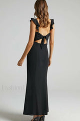 More Than This Charming Ruffle Strap Maxi Dress