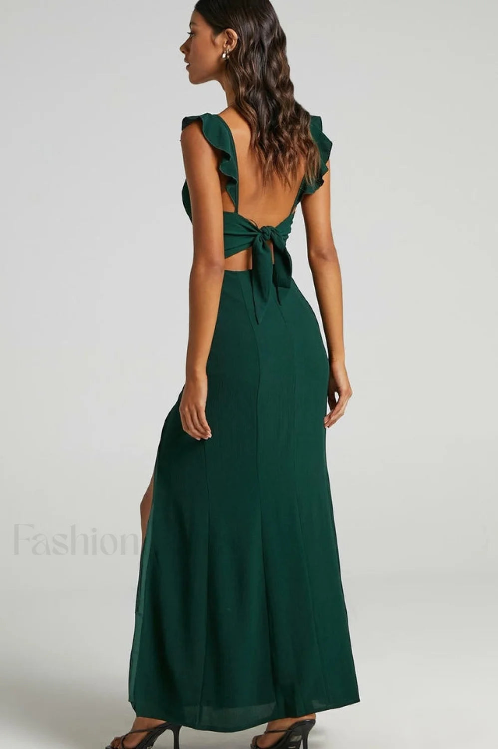 More Than This Charming Ruffle Strap Maxi Dress