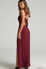 More Than This Charming Ruffle Strap Maxi Dress