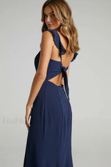 More Than This Charming Ruffle Strap Maxi Dress