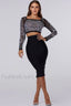 Motina Pearl Stylish Mesh Bandage Set XS / Black