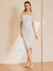 Multi Floral Graceful Midi Dress Dresses