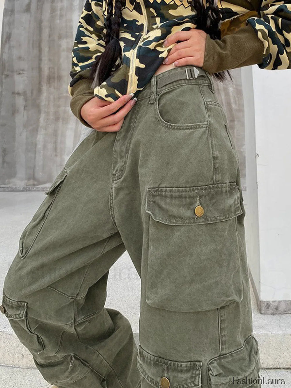 Multi Pockets Vintage Baggy Cargo Jeans Cargo Jeans